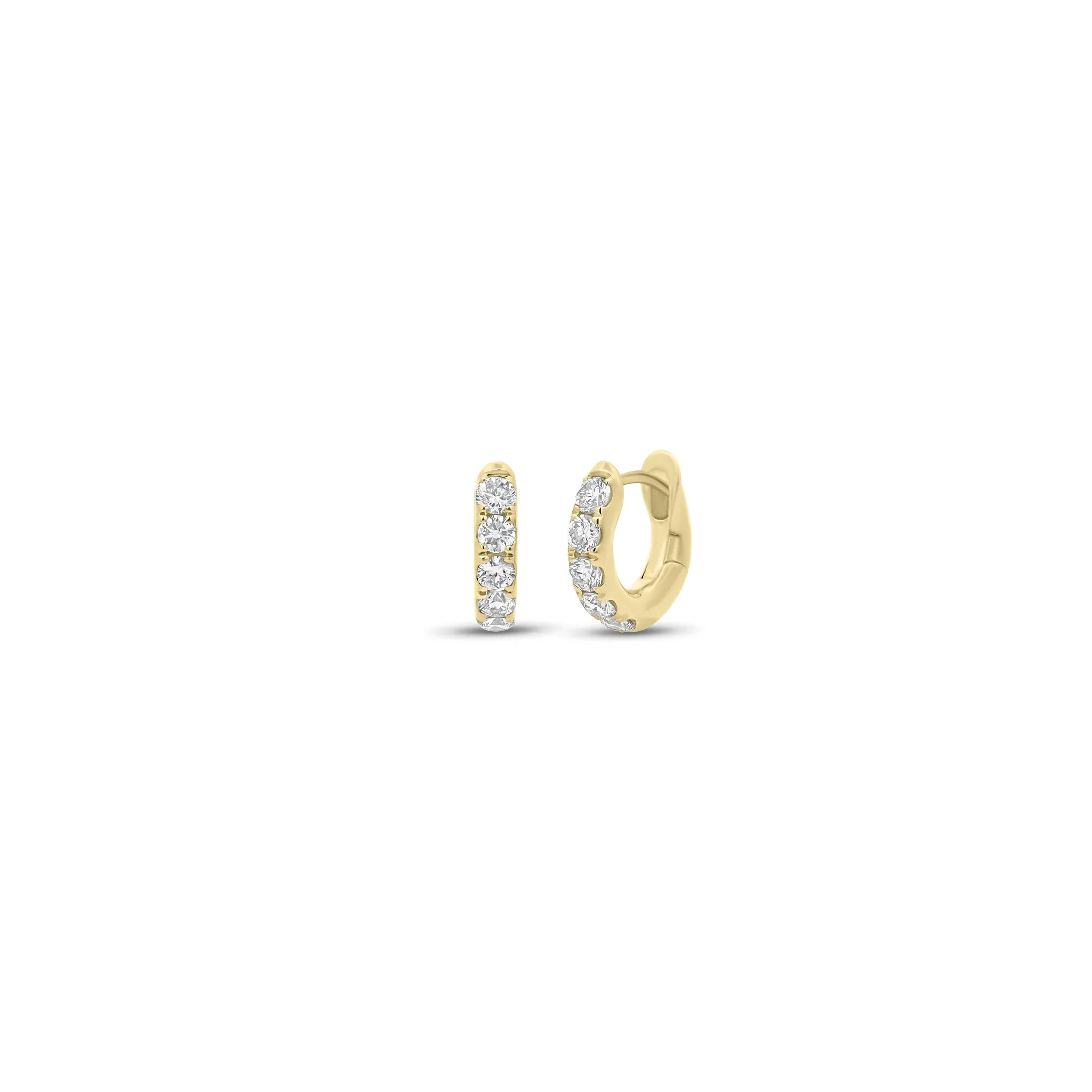0.57 ct Mini Diamond Huggie Earrings