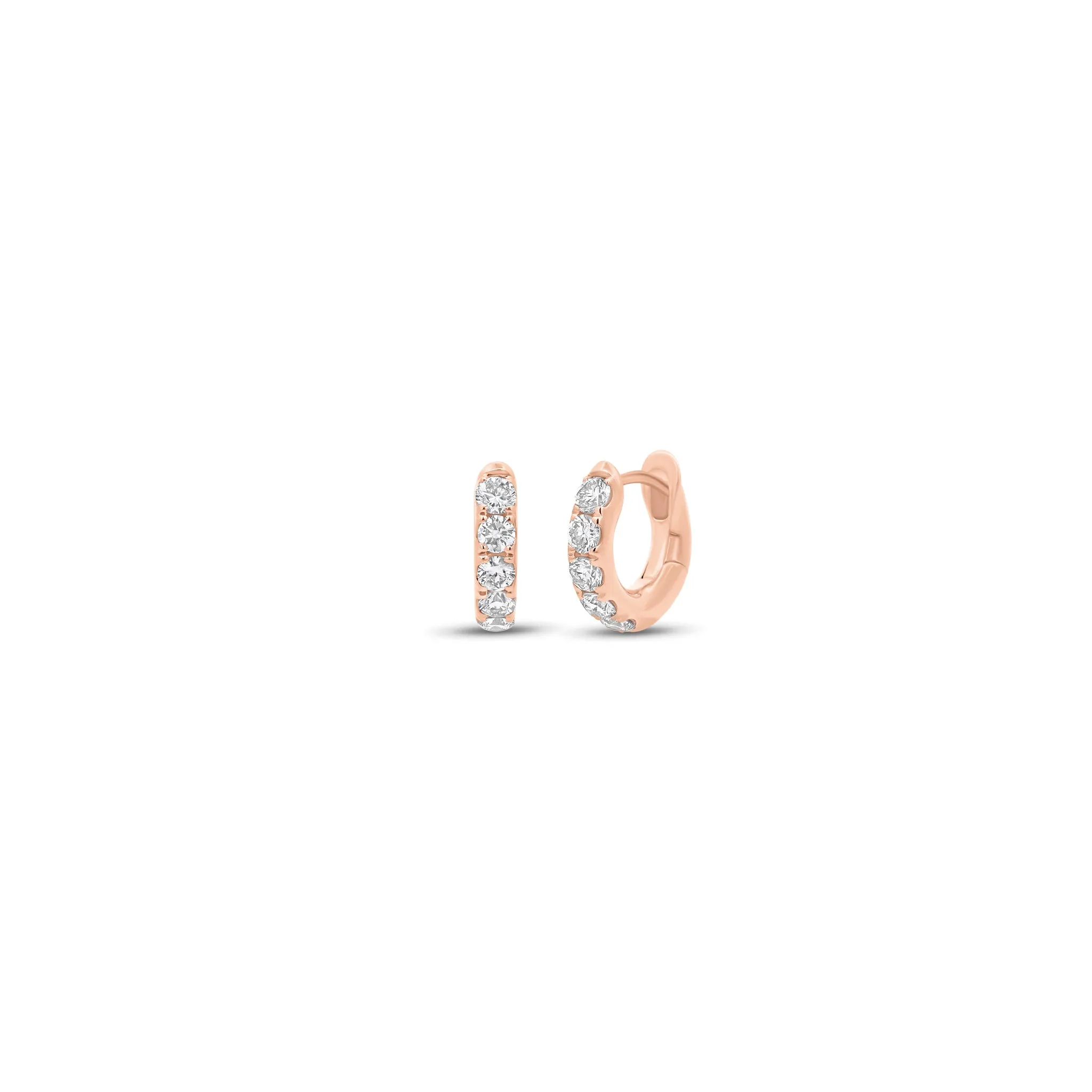 0.57 ct Mini Diamond Huggie Earrings