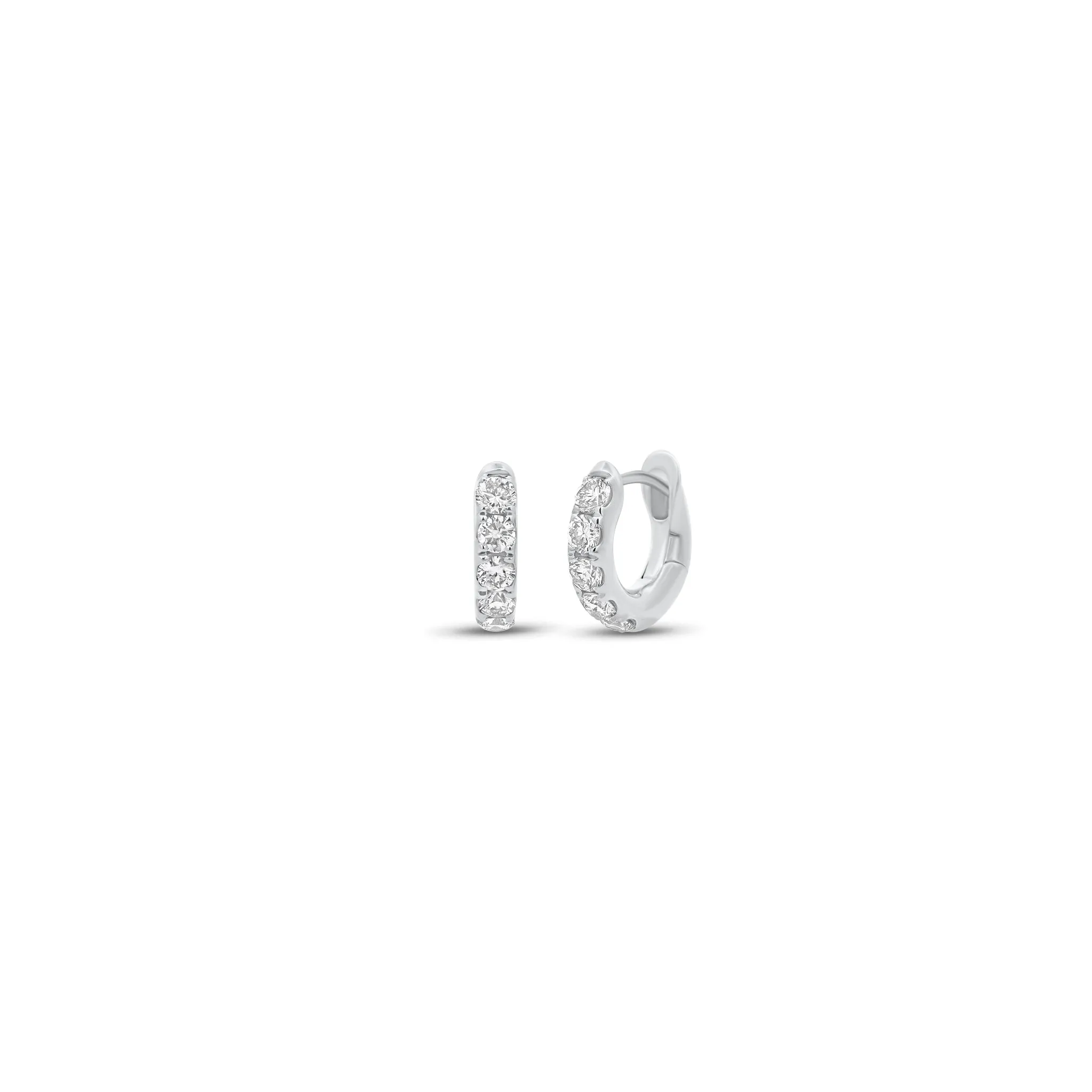 0.57 ct Mini Diamond Huggie Earrings
