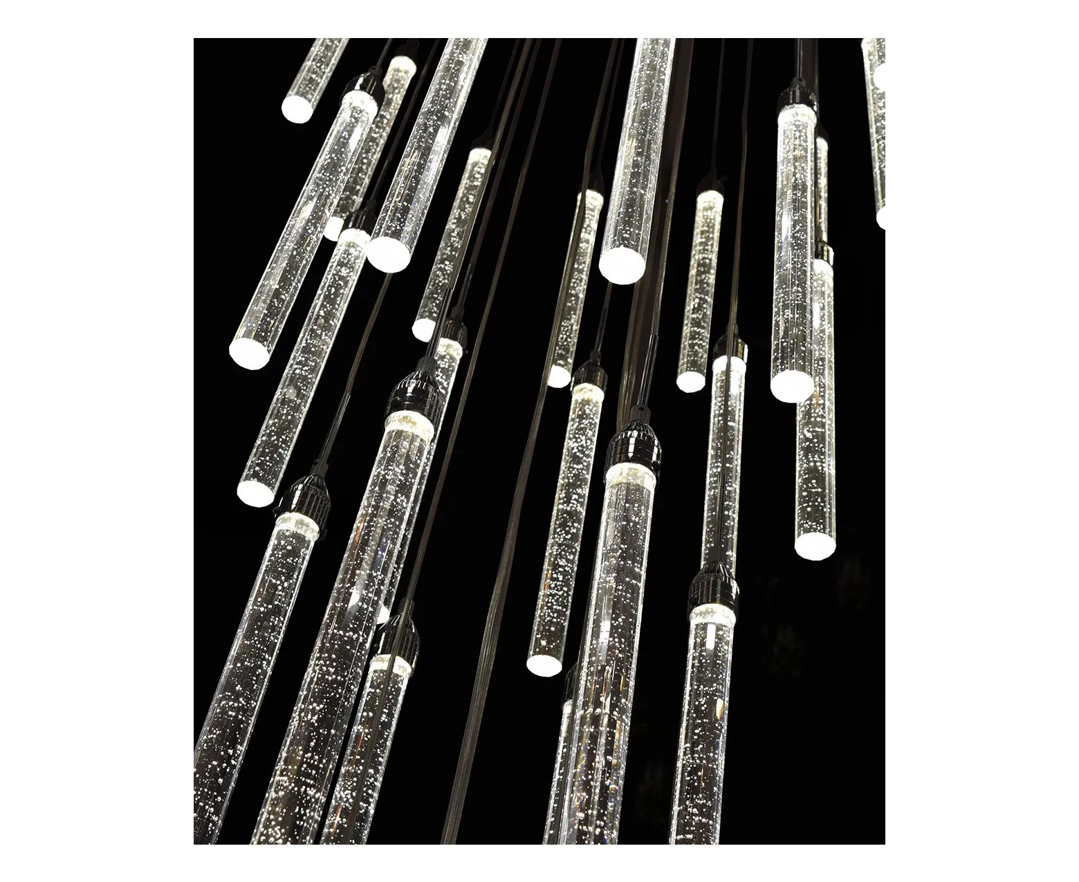 1 Light Chrome LED Pendant K9 Crystal