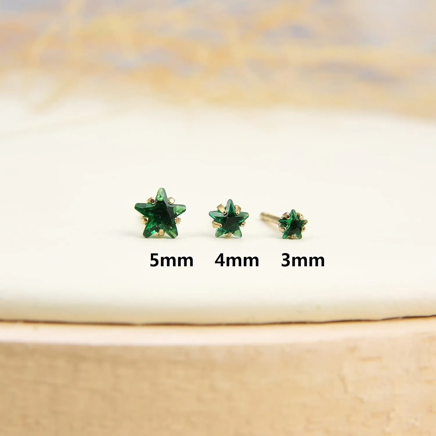 12 Pairs 18K Gold Plated Surgical Stainless Steel Stud Earrings, Star Heart Square Stud Earring for Women, Cubic Zirconia Birthstone Stud Earrings Set