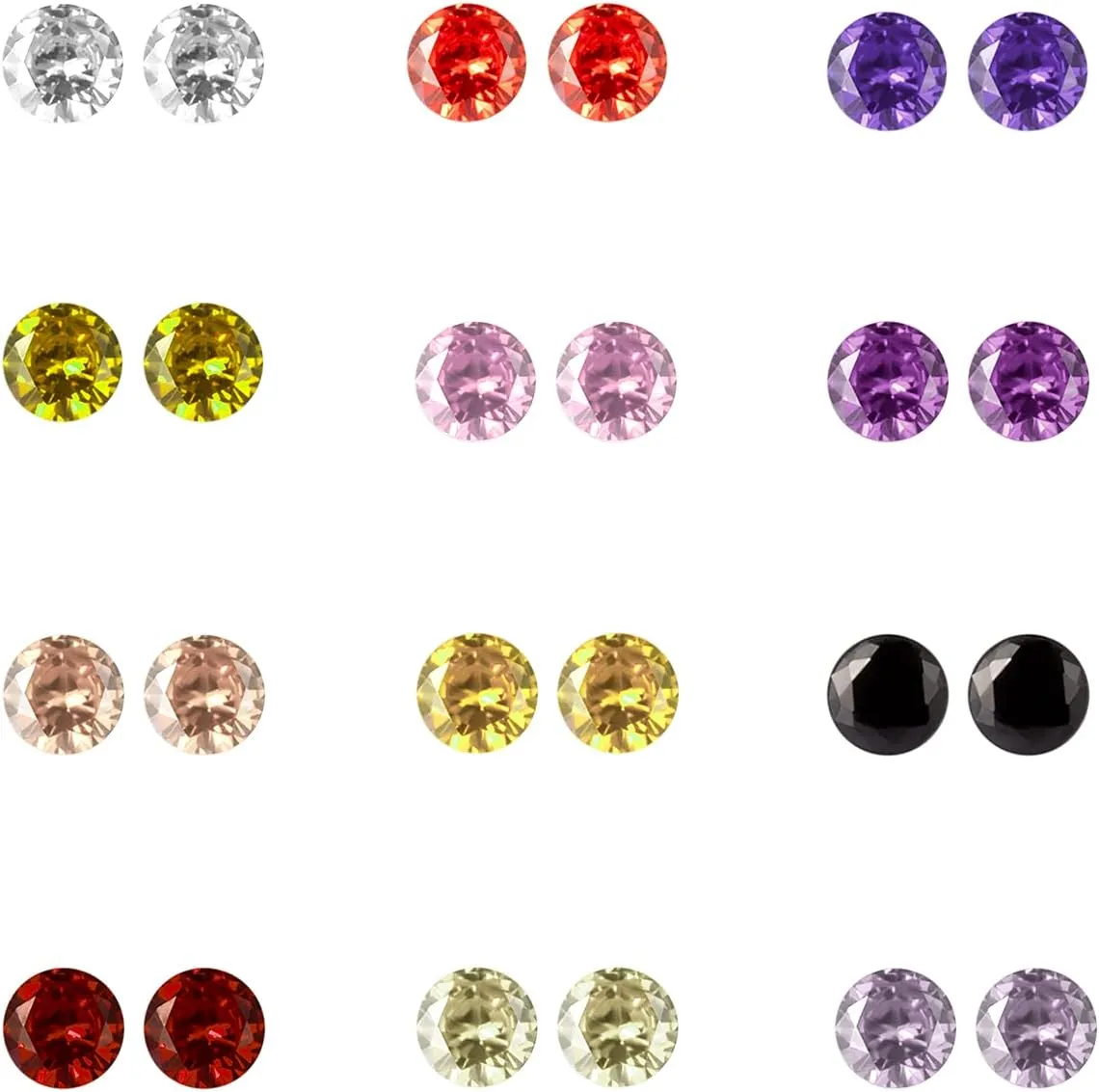 12 Pairs Plastic Clip On Earrings for Non Pierced Ears, Invisible Clip On Earrings Set for Women