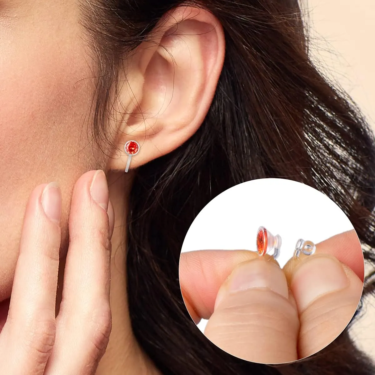 12 Pairs Plastic Clip On Earrings for Non Pierced Ears, Invisible Clip On Earrings Set for Women