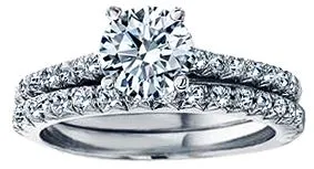 1.25 CARAT CENTER ROUND BRILLIANT CUT DIAMOND ENGAGEMENT RING