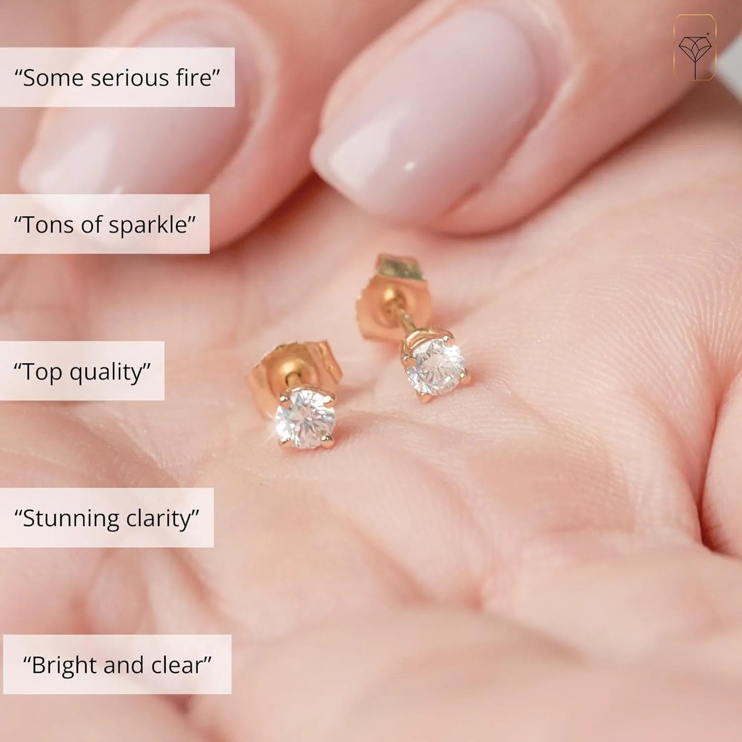 1/4-2 Carat IGI Certified Lab Grown Diamond Stud Earrings | Solitaire Real Diamonds Earring for Women in I-J Color & SI1-SI2 Clarity | 14K Gold Diamond Studs with Secure Backs by MAX   STONE