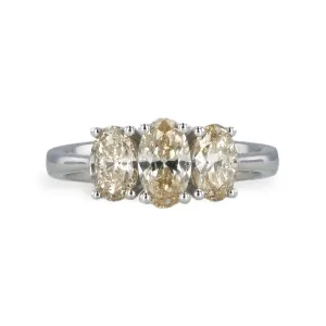 14k Fancy Yellow Diamond white gold Ring