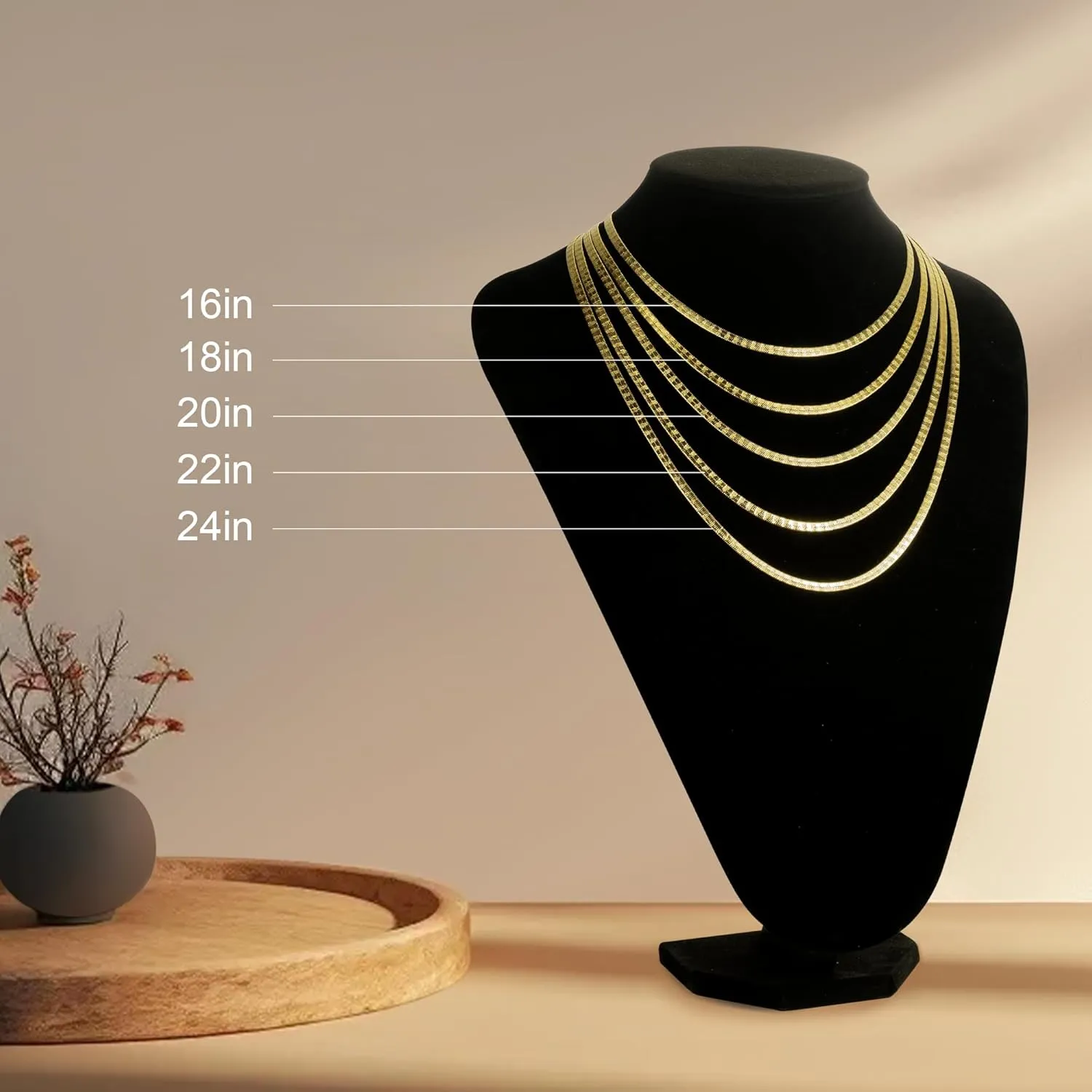 14K Gold Chain for Women 14K Gold Necklaces for Women Trendy Non Tarnish Golden Necklace Mens Golden Chains Necklace Starry Touch, 4mm wide Endless Charm Snake Chain Necklaces 16,18,20,22,24IN
