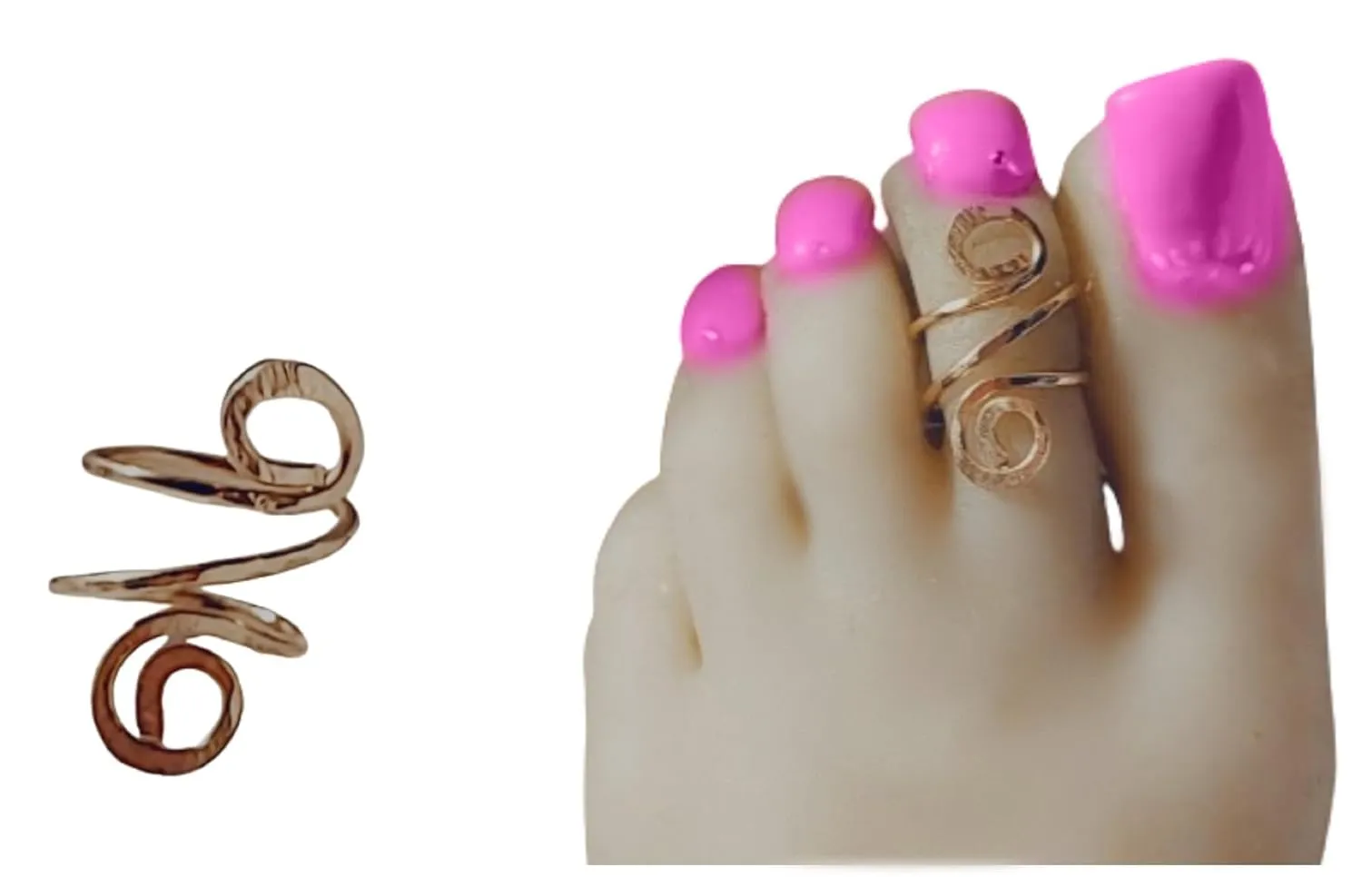 14k Gold Filled Swirl Adjustable Toe Ring
