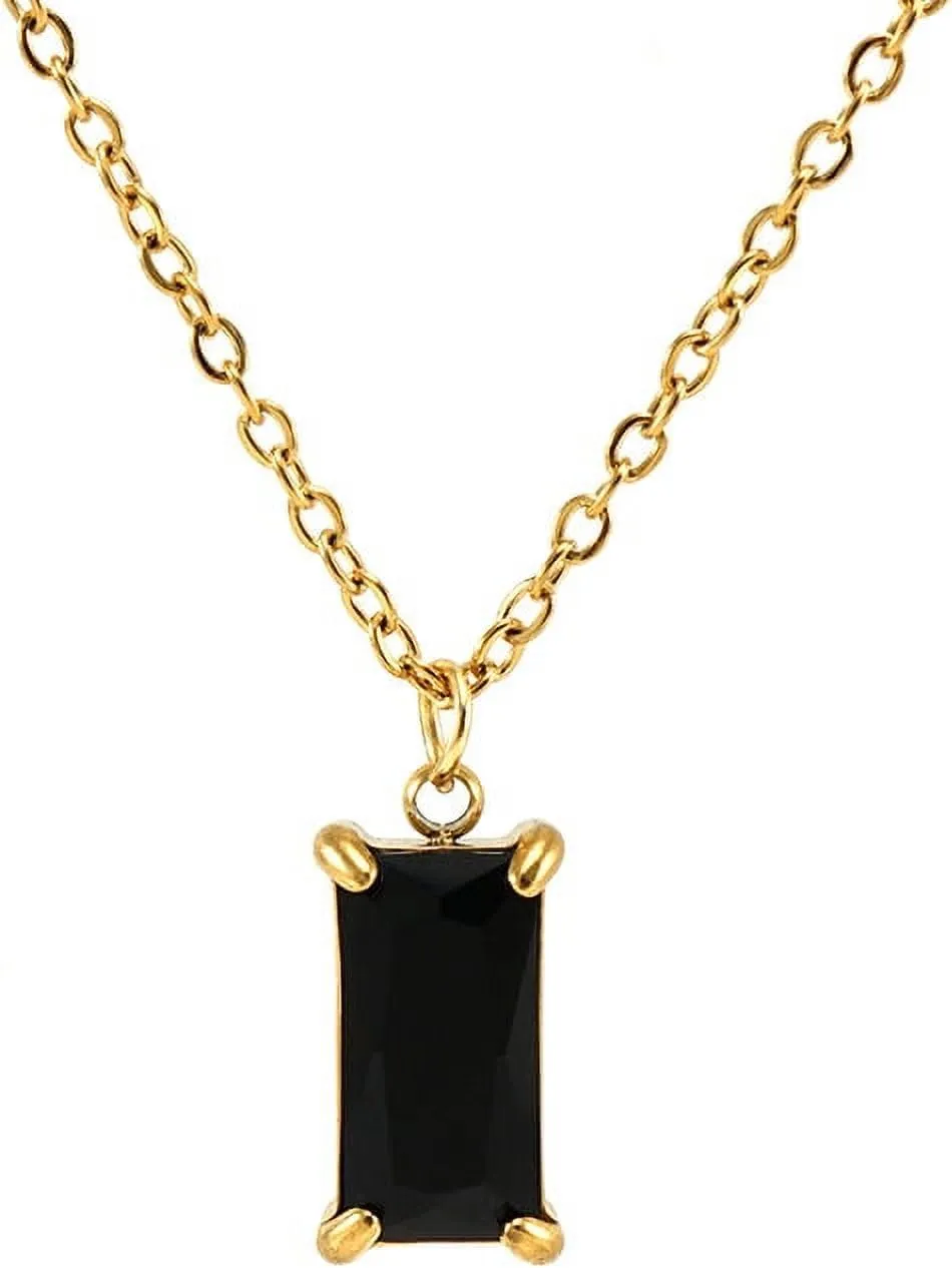 14k Gold Necklace for Women - Gold Filled Sterling Silver Chain - Hematite Gold Chain for Women