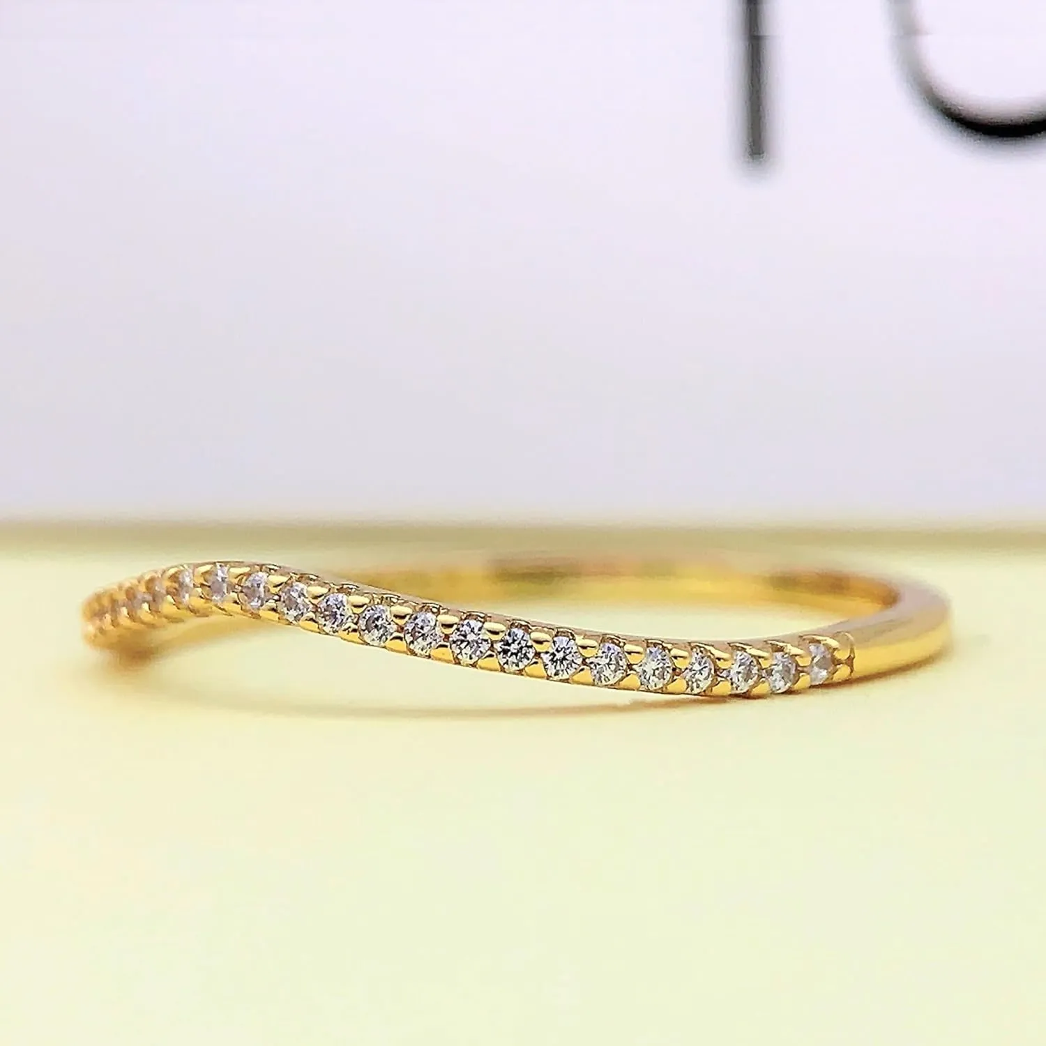 1.5mm Moissanite Wedding Bands for Women, Moissanite Rings for Women, V Shaped Wedding Band