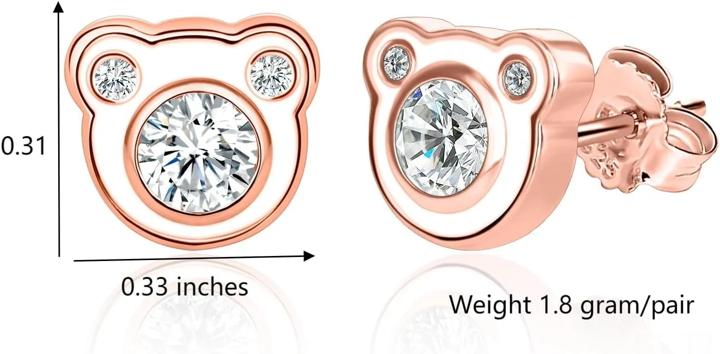 18K Gold Plated Solid 925 Sterling Silver Stud Earrings for Women, Hypoallergenic Dainty Stud Earrings