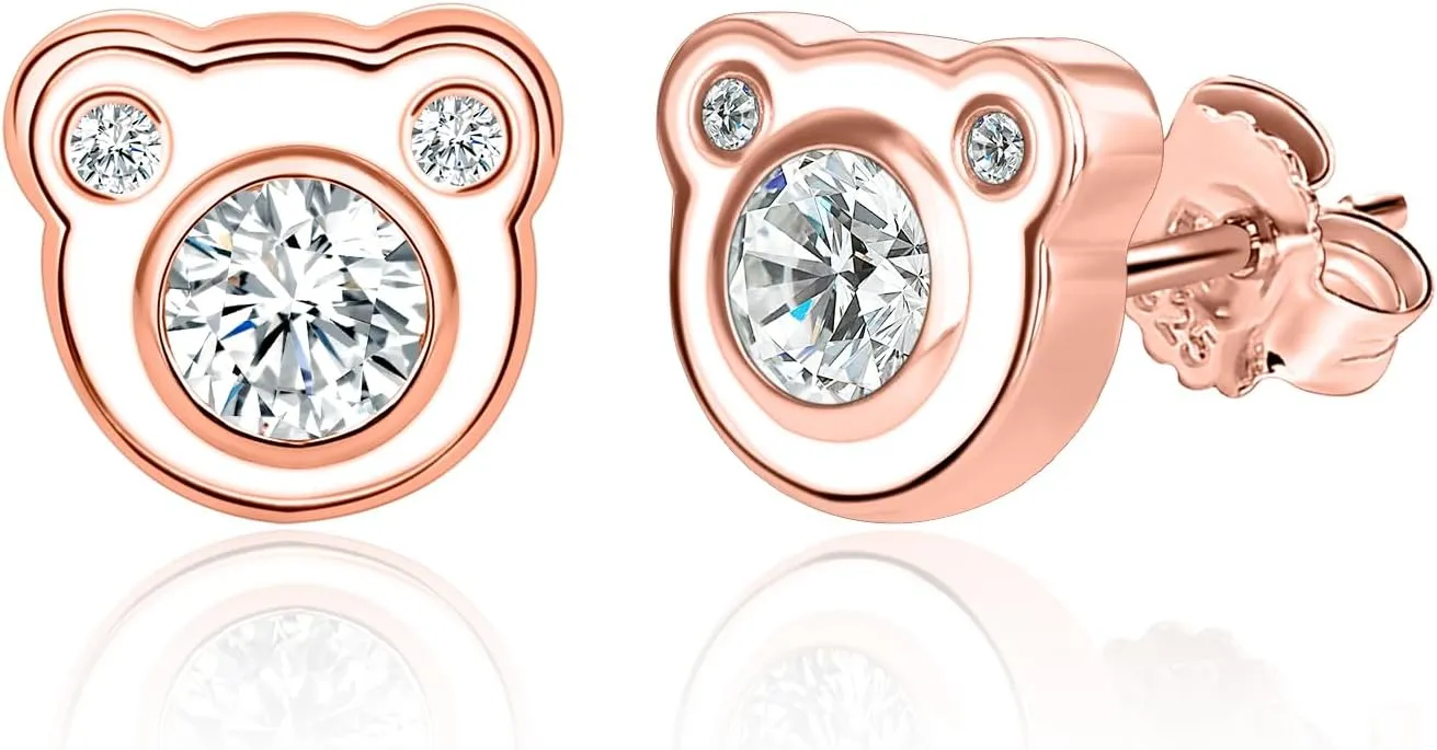 18K Gold Plated Solid 925 Sterling Silver Stud Earrings for Women, Hypoallergenic Dainty Stud Earrings