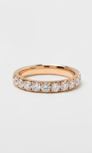18K RG 0.93ct TDW Round Brilliant Diamond Band