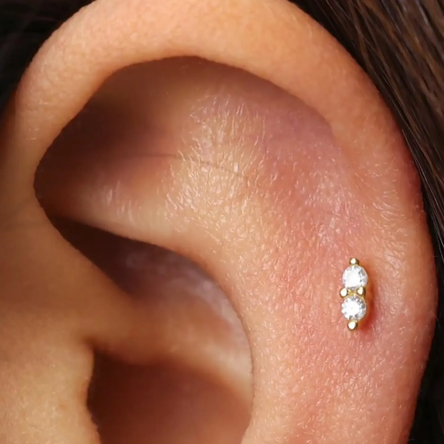 20G/18G/16G Threadless Flat Back Earrings Tiny Nose Stud, Cartilage Tragus Helix Stud Conch Piercing Jewelry