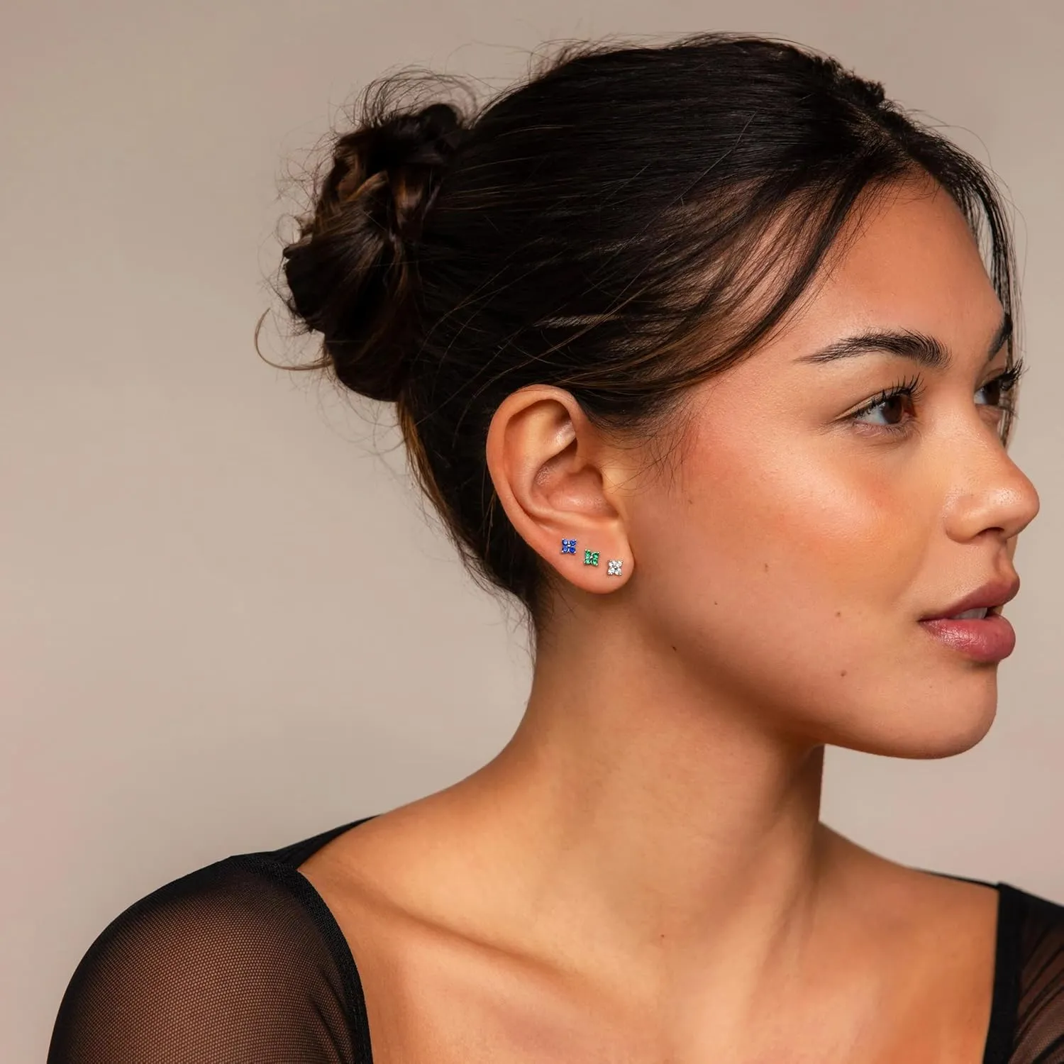 20G/18G/16G Threadless Flat Back Earrings Tiny Nose Stud, Cartilage Tragus Helix Stud Conch Piercing Jewelry