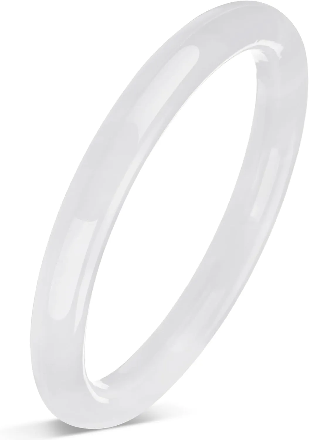 2.44 Inch Natural Jade Bangle Bracelet for Women Elegant Jade Bangle Bracelet with Box Thin Good Luck Jewelry Gift