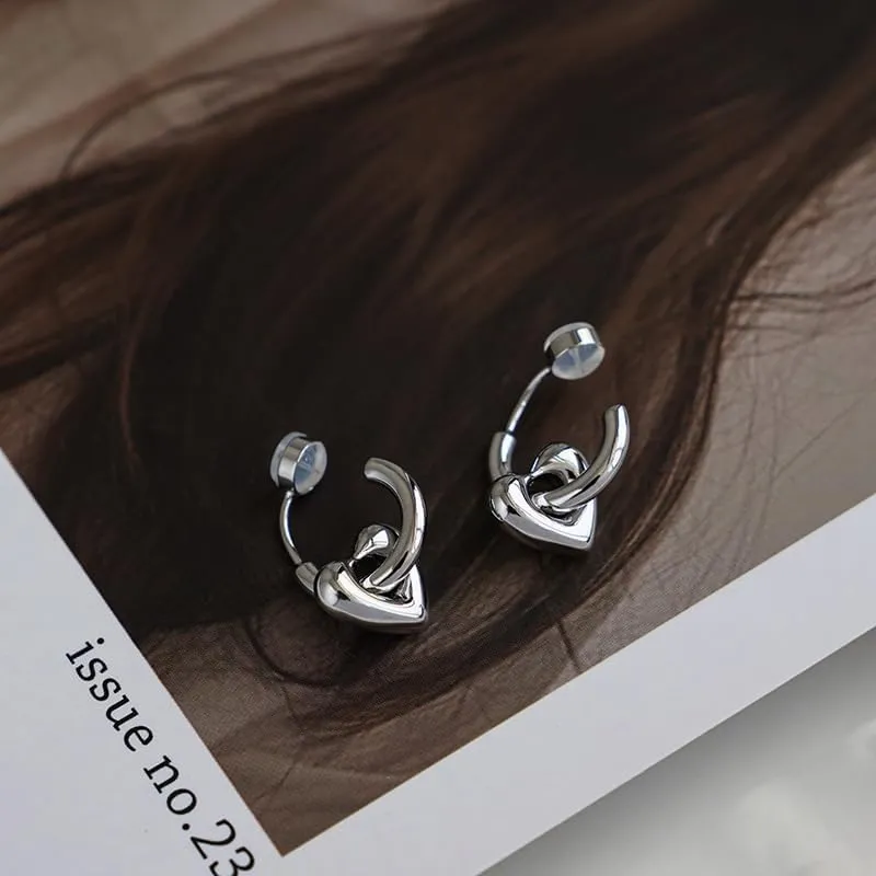 24K Gold Clip On Hoop Earrings Gold Plated Non Pierced Hoop Chunky Clip on Hoop Earrings for Women