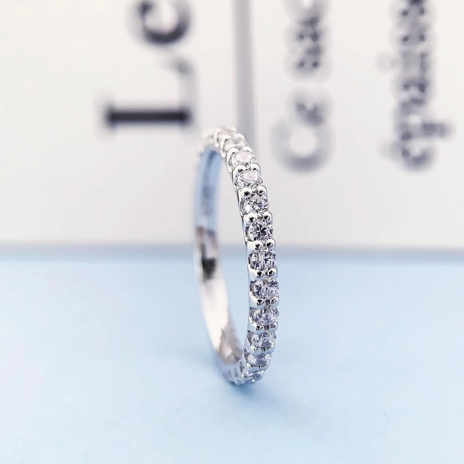 2.5mm Moissanite Wedding Bands, Moissanite Rings for Women, Eternity Bands for Women