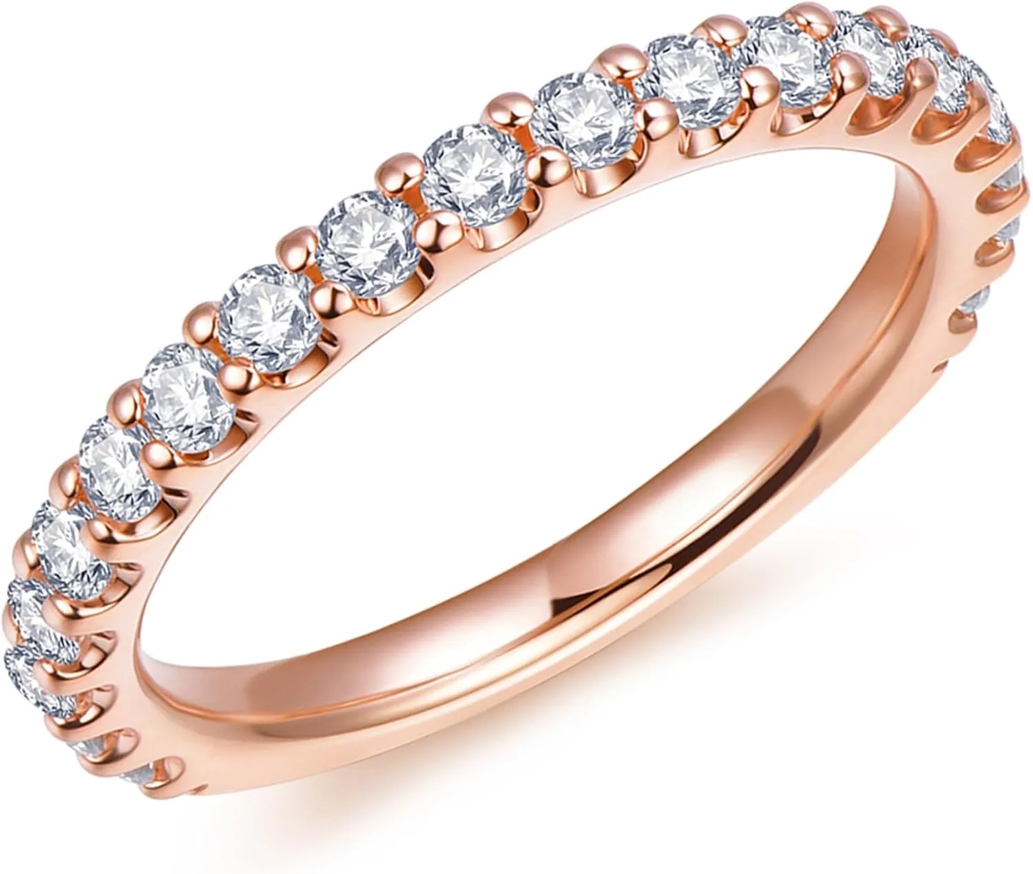 2.5mm Moissanite Wedding Bands, Moissanite Rings for Women, Eternity Bands for Women