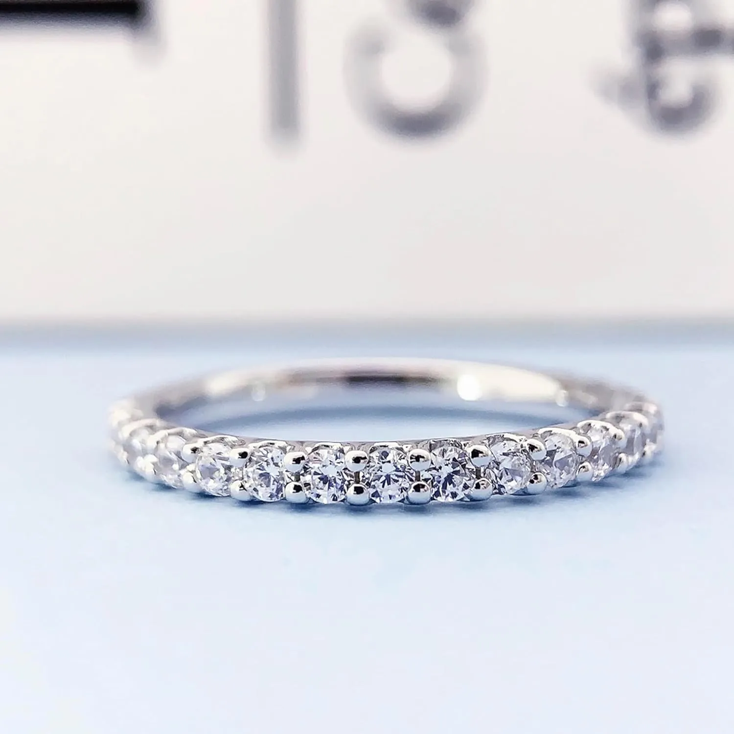 2.5mm Moissanite Wedding Bands, Moissanite Rings for Women, Eternity Bands for Women