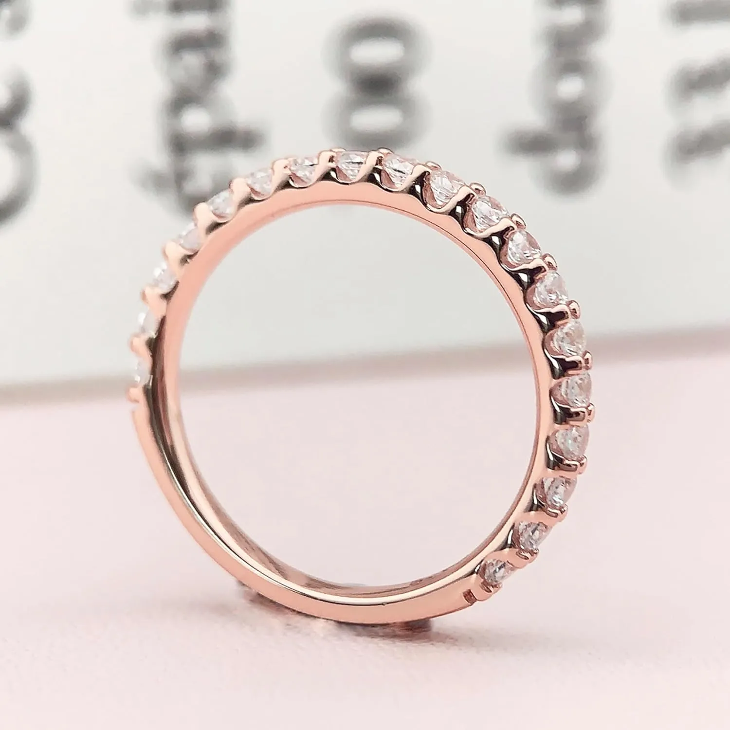 2.5mm Moissanite Wedding Bands, Moissanite Rings for Women, Eternity Bands for Women