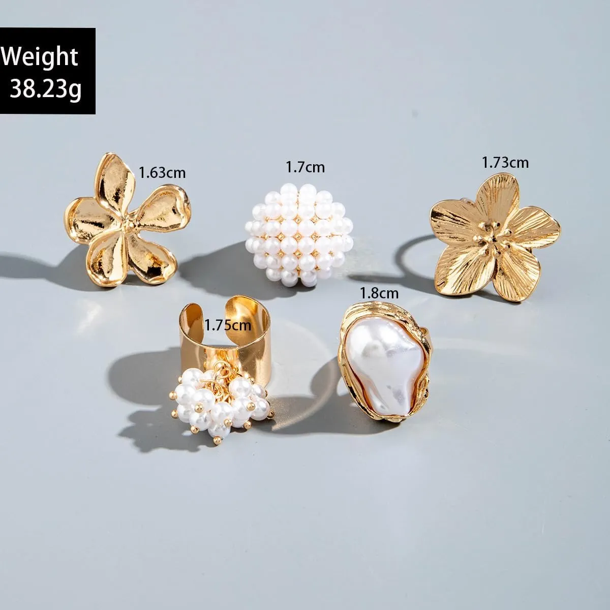 3-12PCS Gold Chunky Rings For Women 14K Gold Plated Stacking Ring Set Open Dome Knuckle Rings Adjustable Chunky Signet Rings Irregular Skeleton Geometric Stacking Ring Set