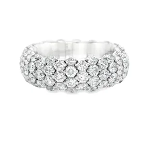 4.11ct 18k White Gold Diamond Stretch Eternity Band