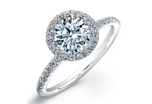 5.00 CARAT ROUND BRILLIANT CUT DIAMOND HALO ENGAGEMENT RING - style 2
