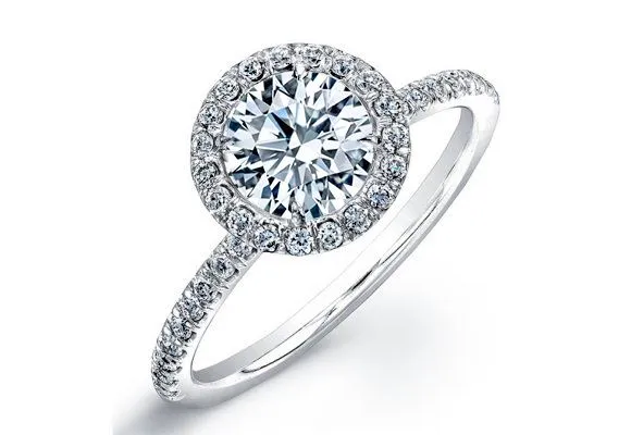 5.00 CARAT ROUND BRILLIANT CUT DIAMOND HALO ENGAGEMENT RING - style 2