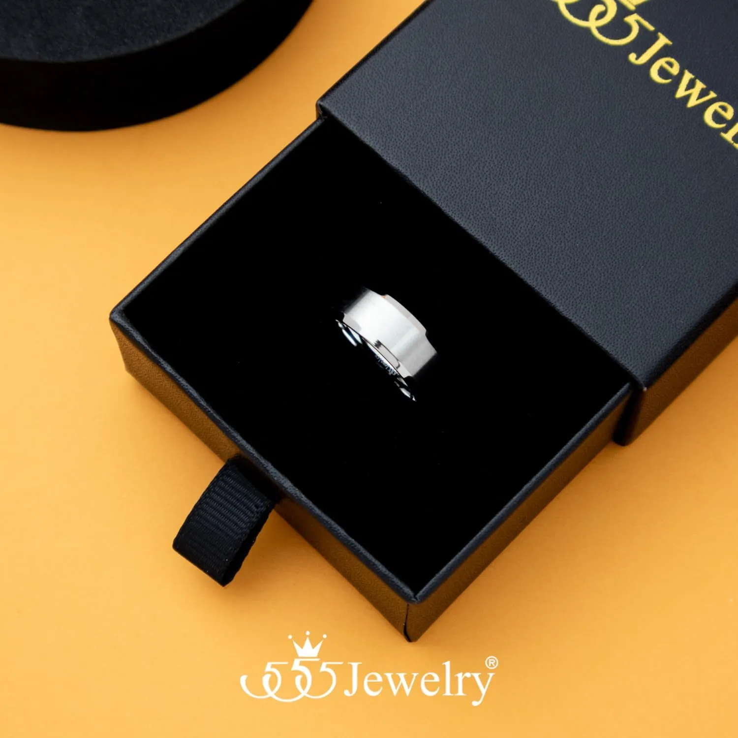 555Jewelry Stainless Steel Rings for Women Mens Wedding Band Matte Brushed or High Polished Wedding Band for Man Plain Dome Mens Rings US Size 7.5-12