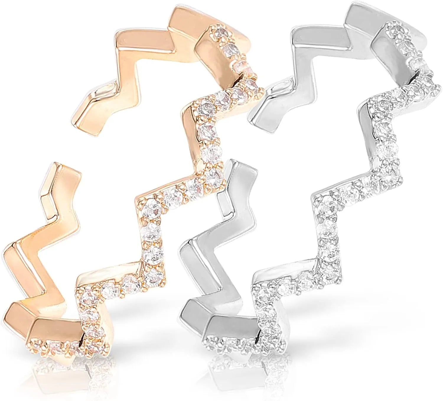 925 Sterling Ring Women's Fashion Ring Adjustable Size Open Band Scratch Resistant Design