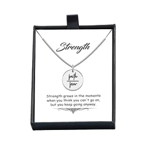 925 Sterling Silver Faith Over Fear Necklace Gift for Her Gift for Him