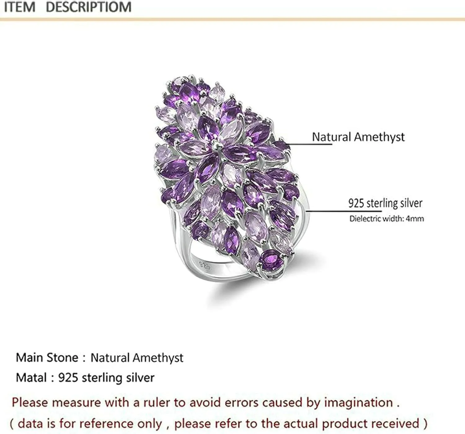 925 Wedding Bands for Women Marquise Shape Purple Amethyst Wedding Bands Silver