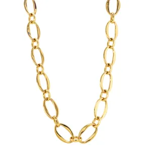 9ct Yellow Gold Modern Oval Link Necklace