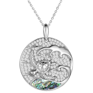 Abalone Honu Wave Medallion
