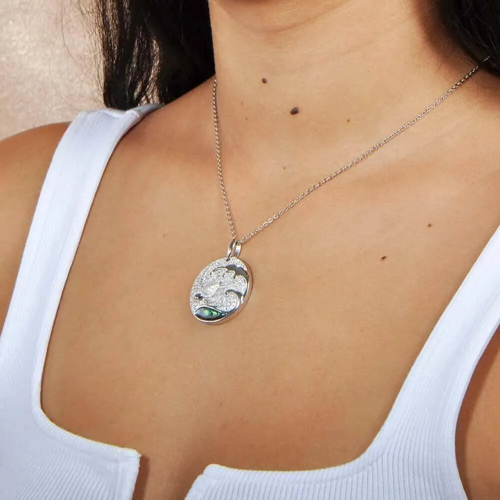Abalone Honu Wave Medallion
