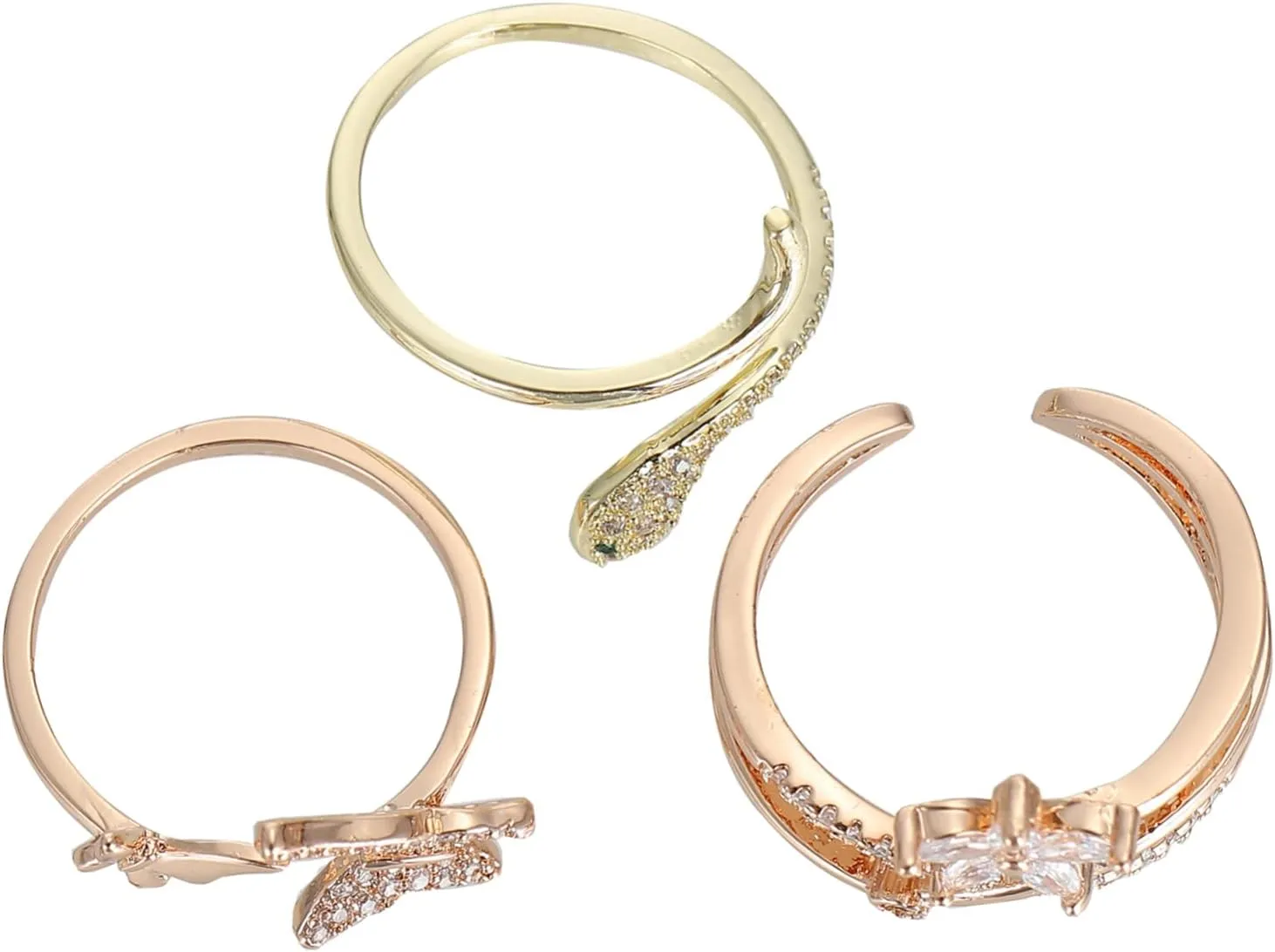 Adjustable Thumb Knuckle Ring Stackable Jewelry Open Ring Set New Year Present