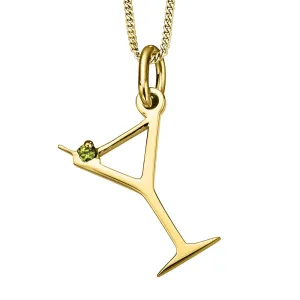Adorable Green Diamond Martini Pendant