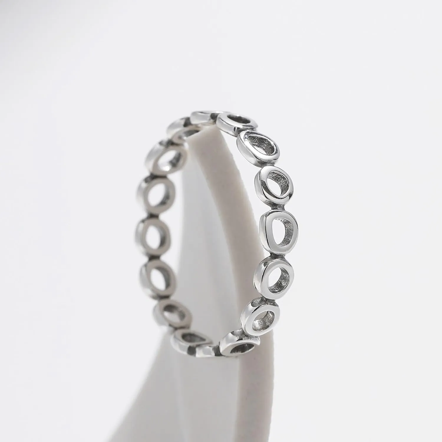 Aienid Womens Wedding Bands Ladies Wedding Bands White Gold 9K Au375/Au585 Size Stackable