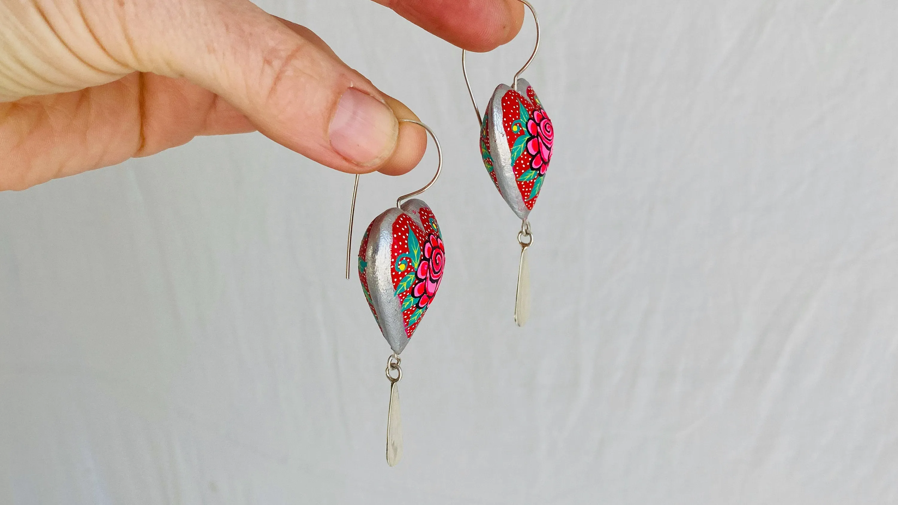 Alebrije Heart Earrings. Sterling Silver. Atelier Aadya.0042