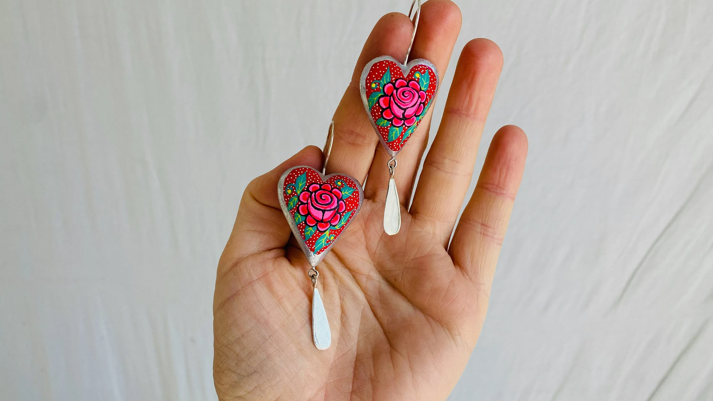 Alebrije Heart Earrings. Sterling Silver. Atelier Aadya.0042