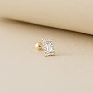Alva Piercing in Yellow Gold with Cubic Zirconia