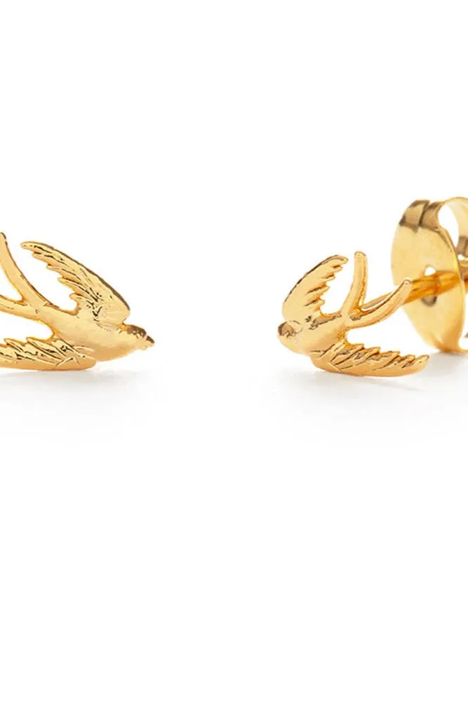 Amano Swallow Bird Stud Earrings