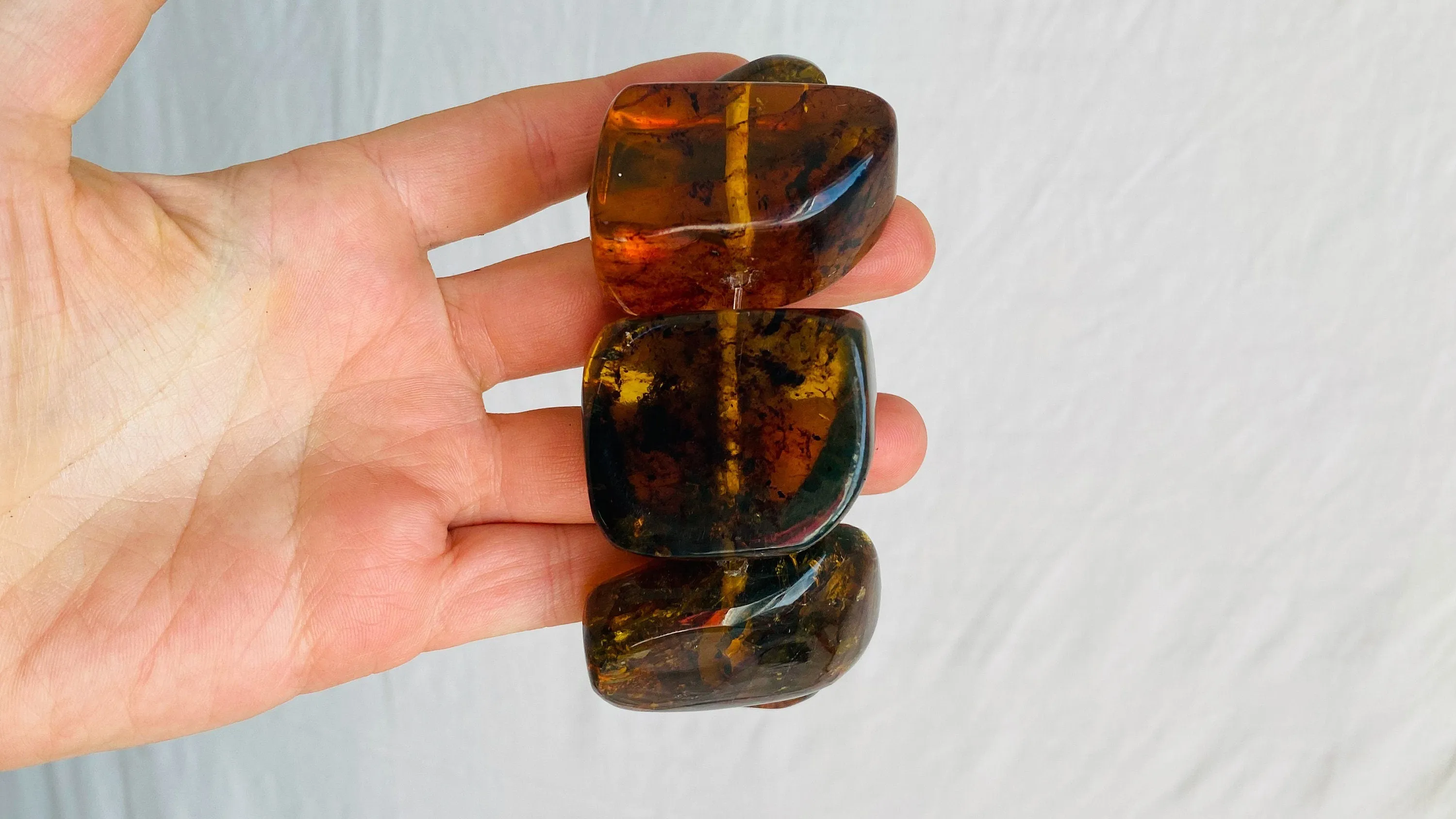 Amber Beaded Bracelet. Chunky. IN COMPLIANCE with Etsy Regulations.