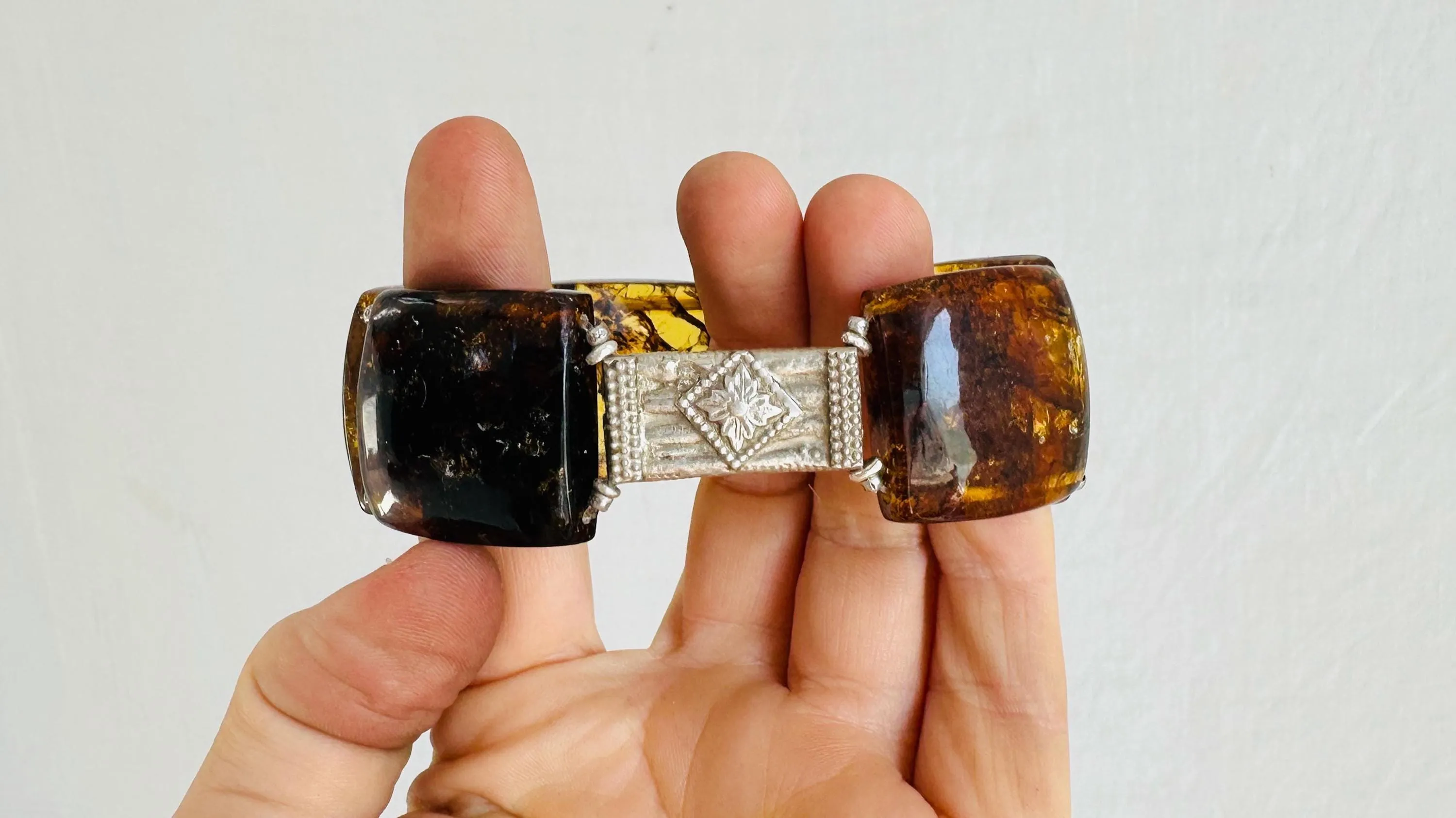 Amber Beaded Bracelet. Mexican Amber. Chunky. 2556
