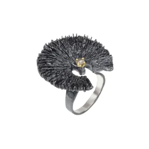 Apostolos Statement Ring with Champagne Diamond