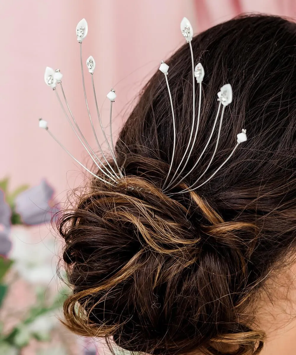 Azami Radiating Lily Bridal Hair Comb