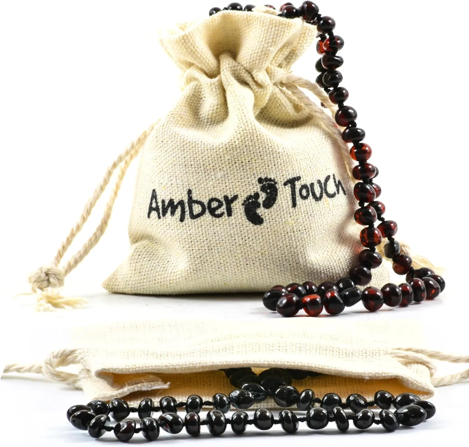 Baltic Amber Necklace (13 Inches) - Certified Authentic Baltic Amber (Black)