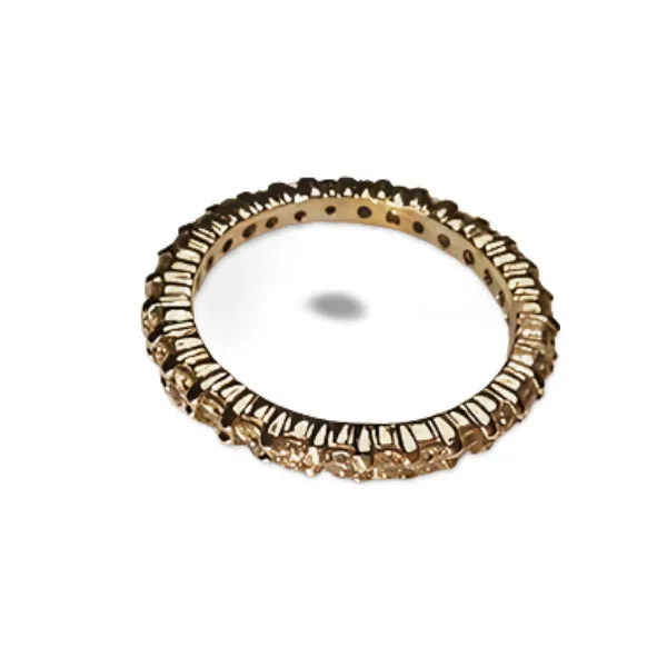 Beautiful Estate 14K White Gold Diamond Eternity Wedding Band Ring 6.5