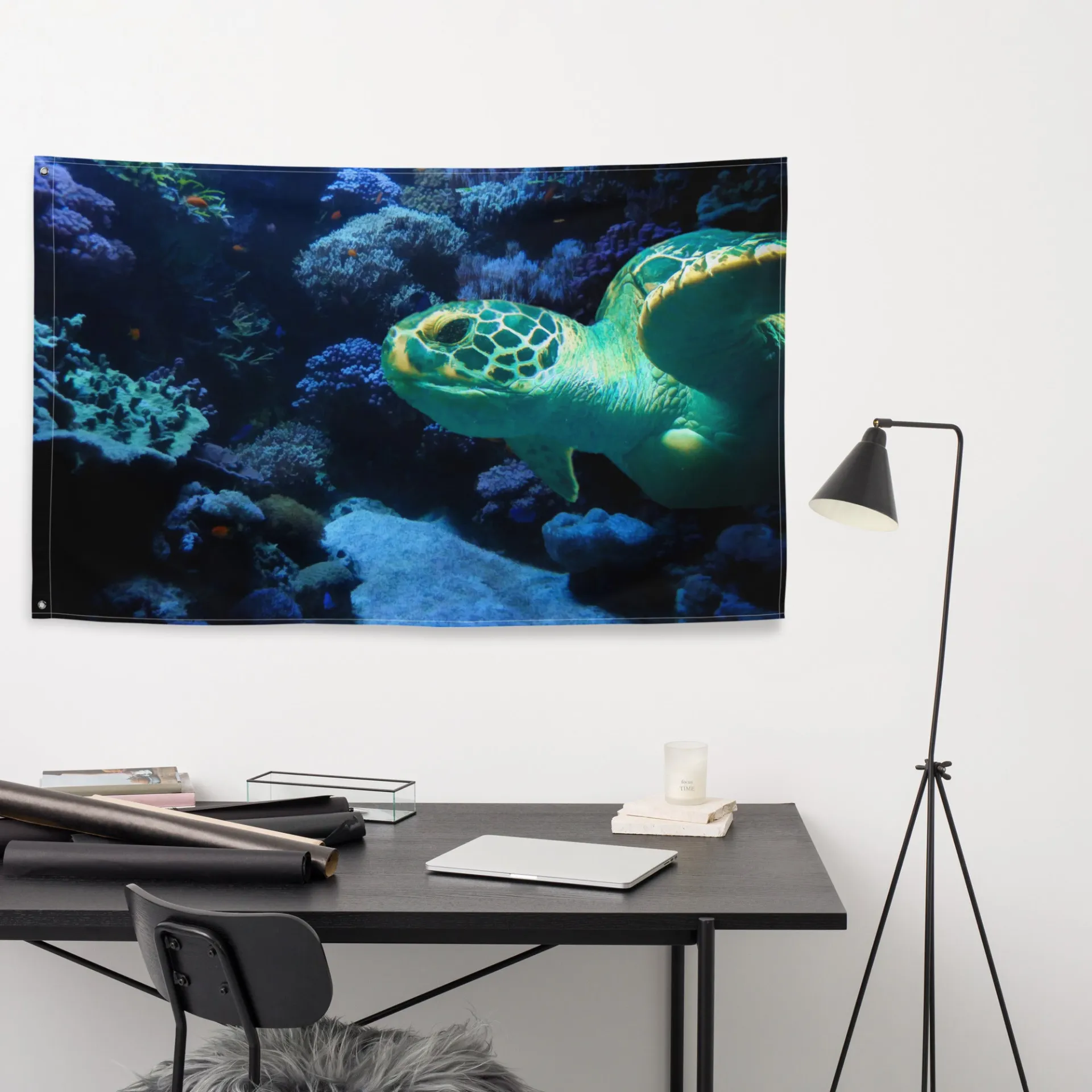 Beautiful Turtle Art Painting Flag Tapestry - Enhance Your Living Space
